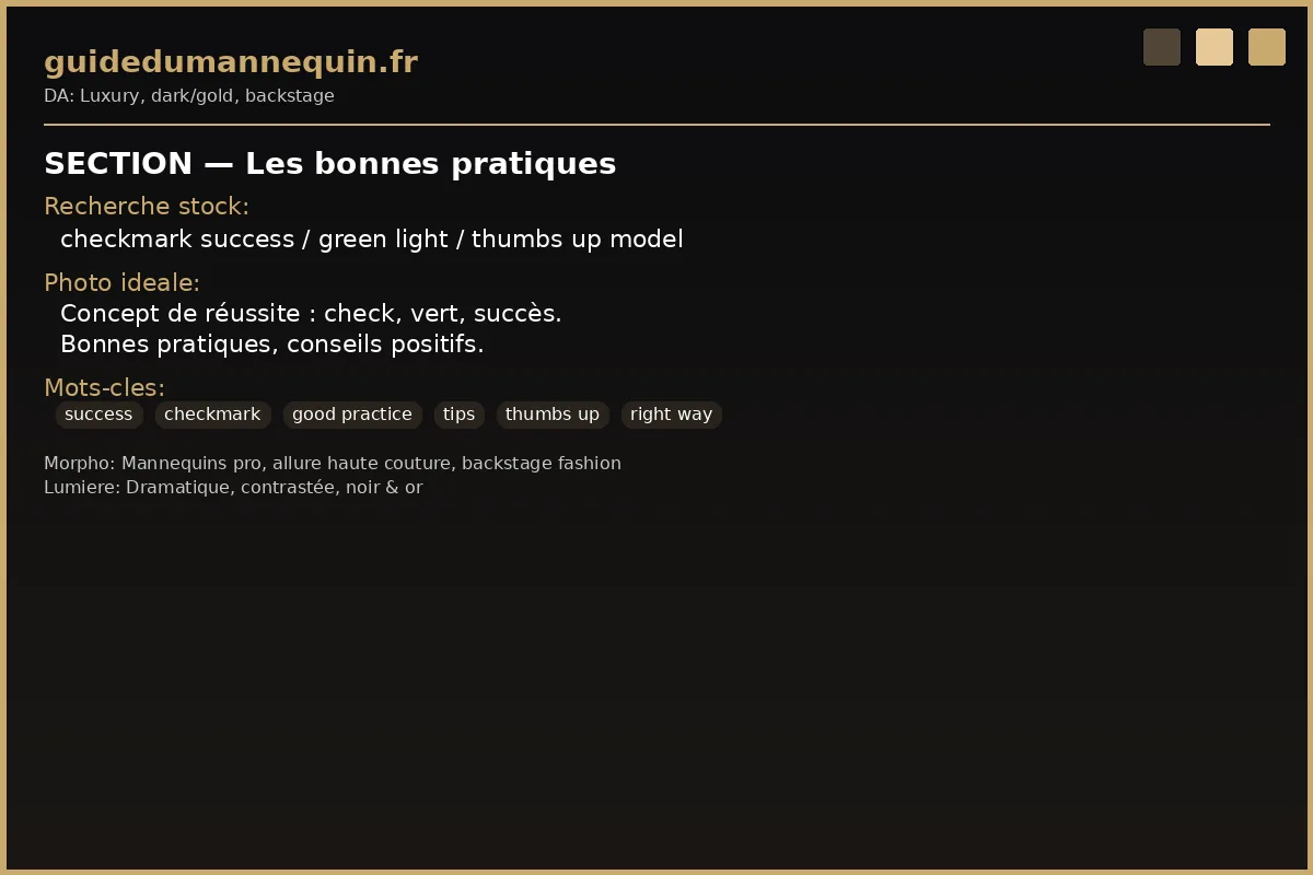 Bonnes pratiques pour mannequin débutant