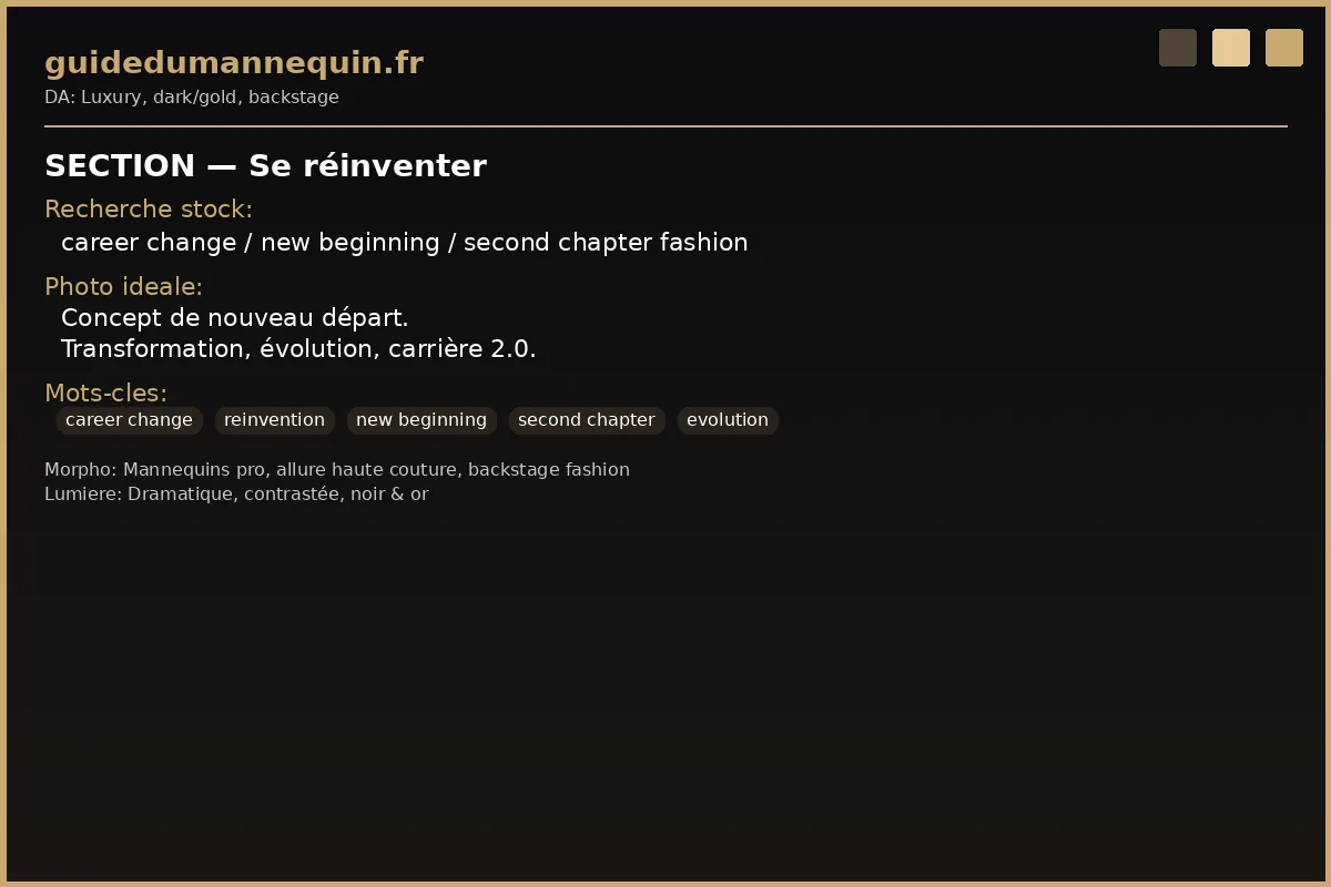 Se réinventer comme mannequin — nouvelle carrière