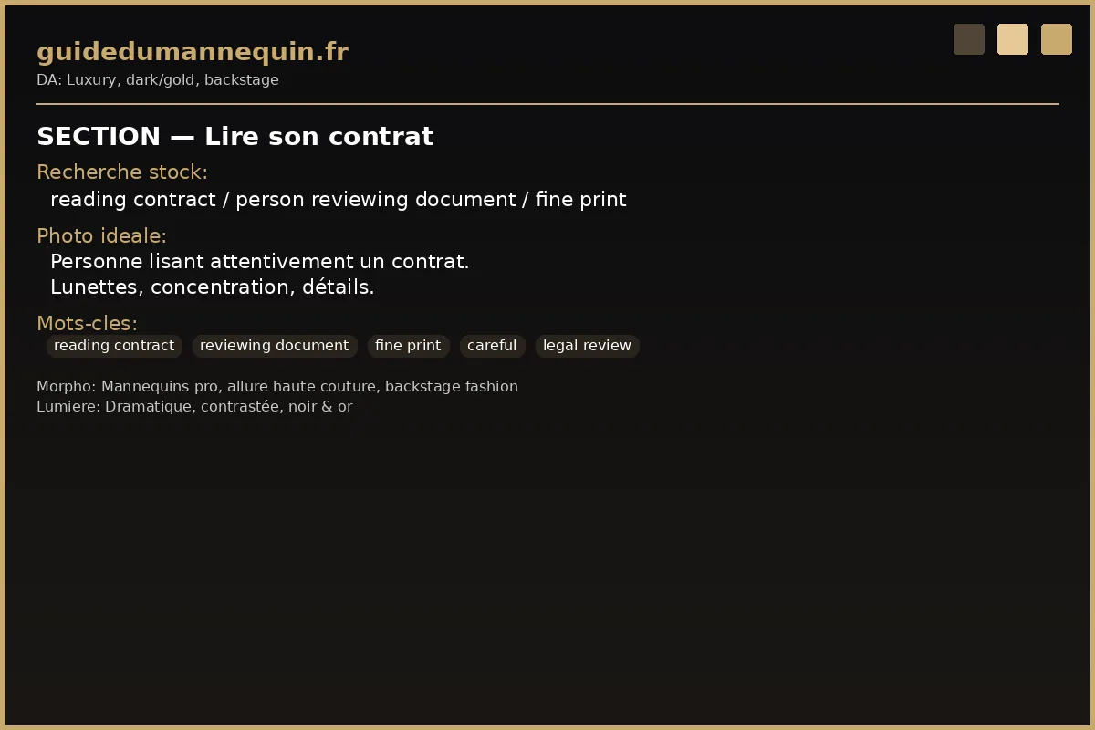 Lire et comprendre son contrat de mannequin