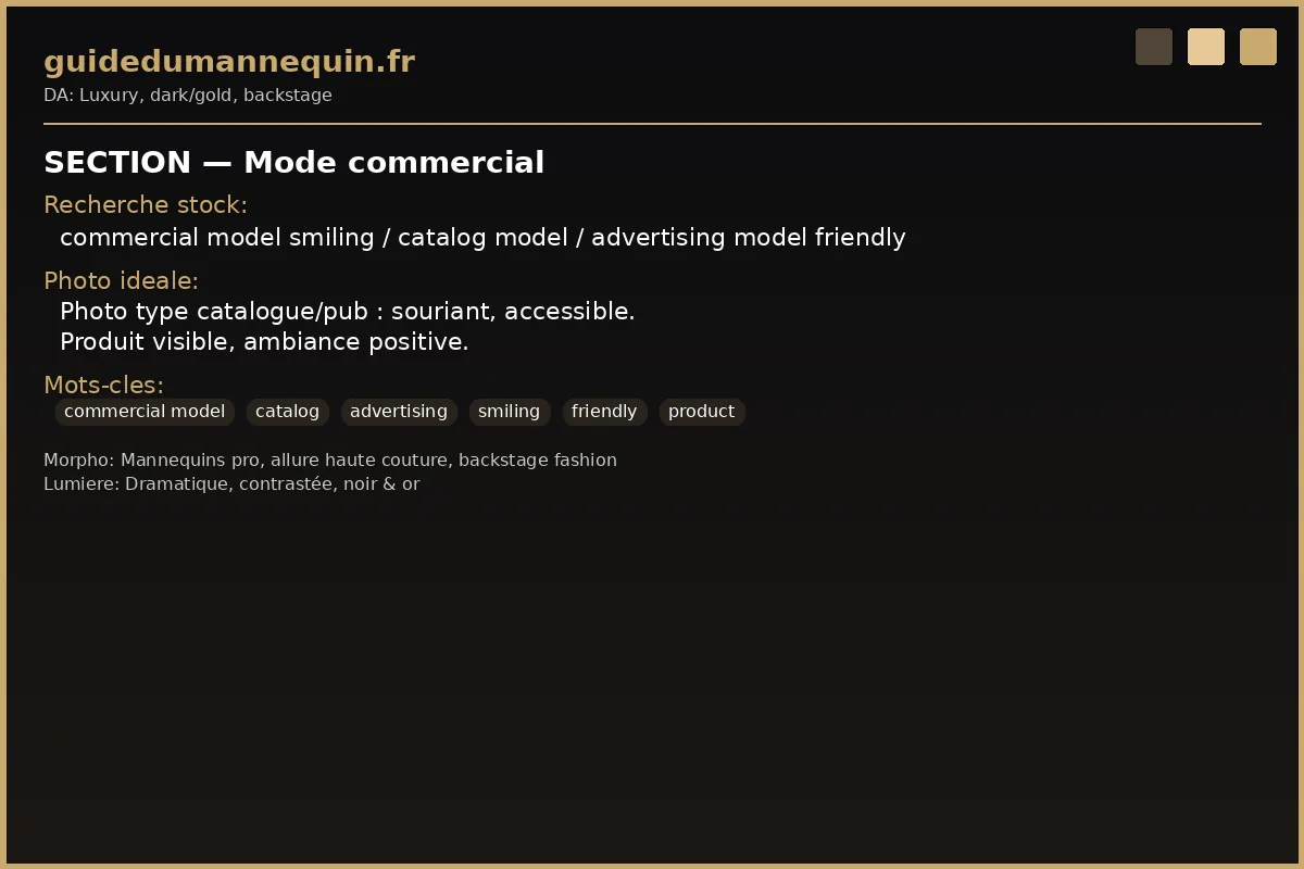 Mode commercial — mannequin pour publicité