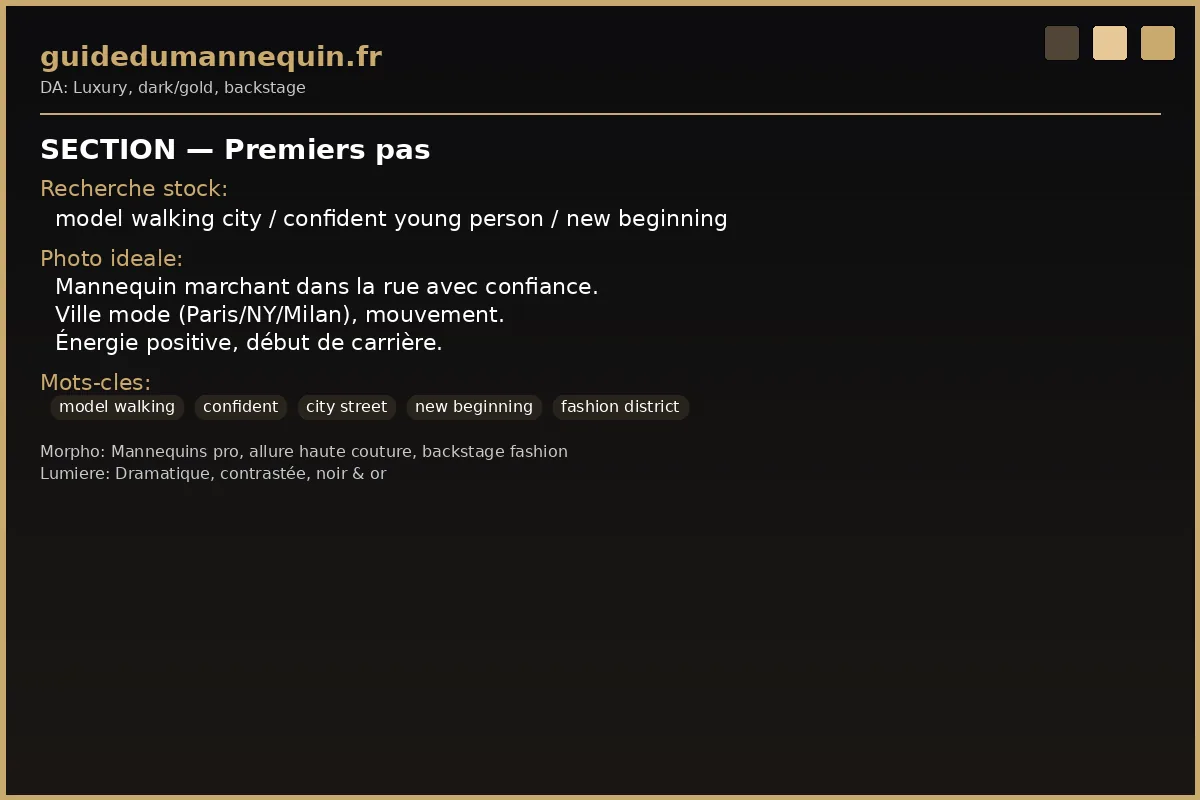 Premiers pas comme mannequin — débuter sa carrière