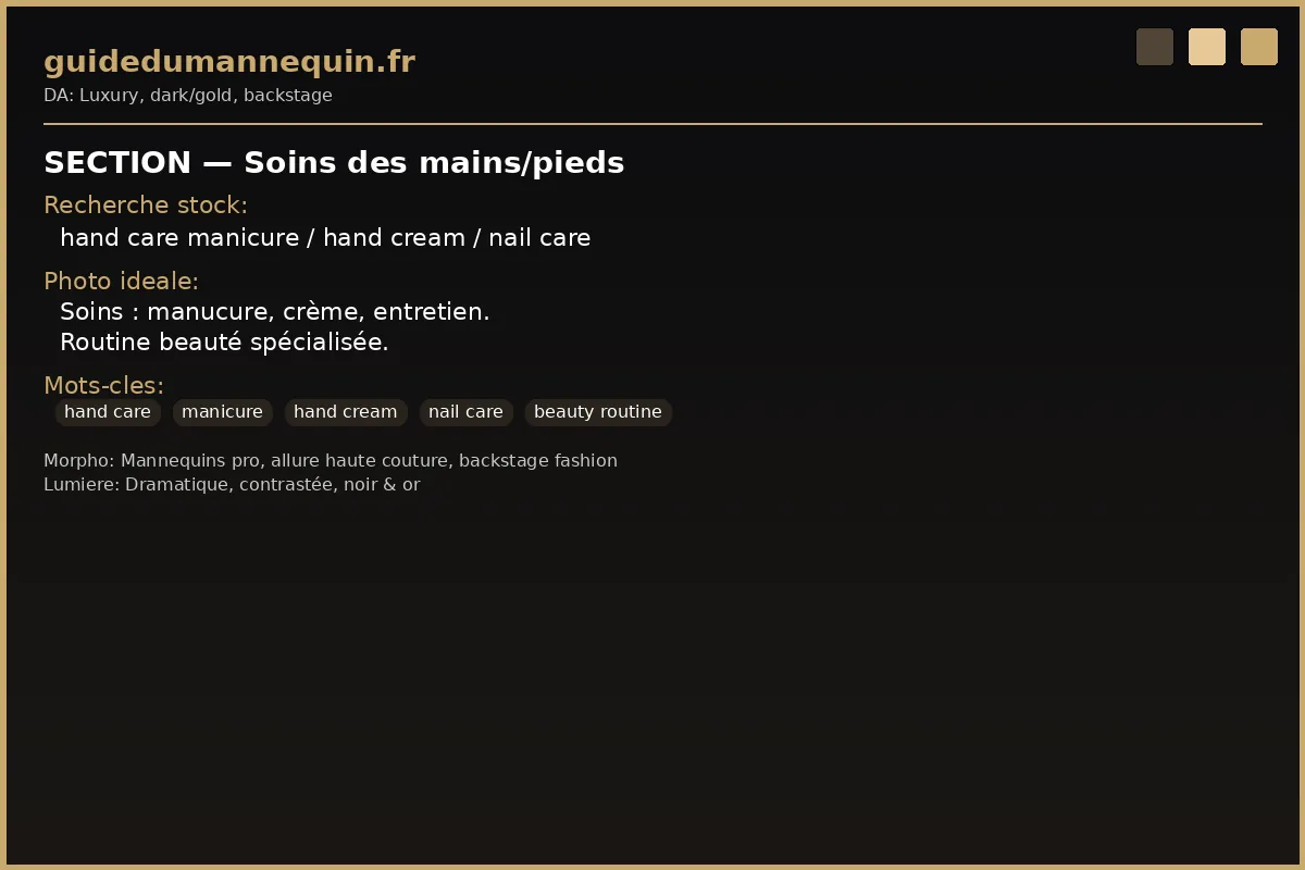 Soins des mains mannequin — manucure et entretien