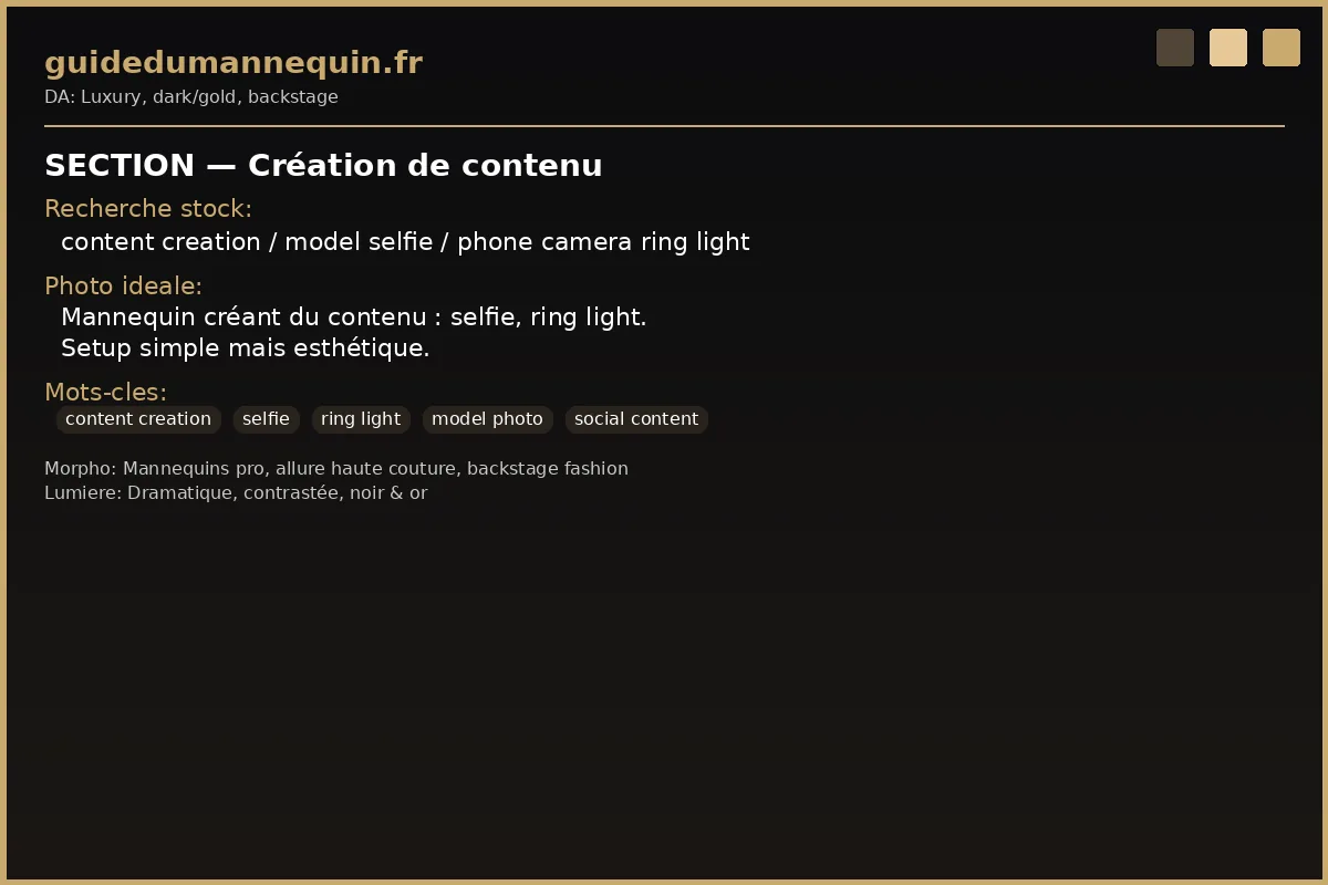 Mannequin créant du contenu pour les réseaux sociaux