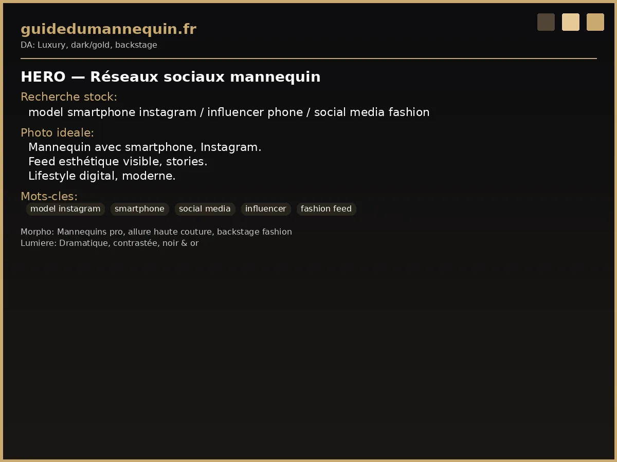 Réseaux sociaux mannequin — Instagram et personal branding