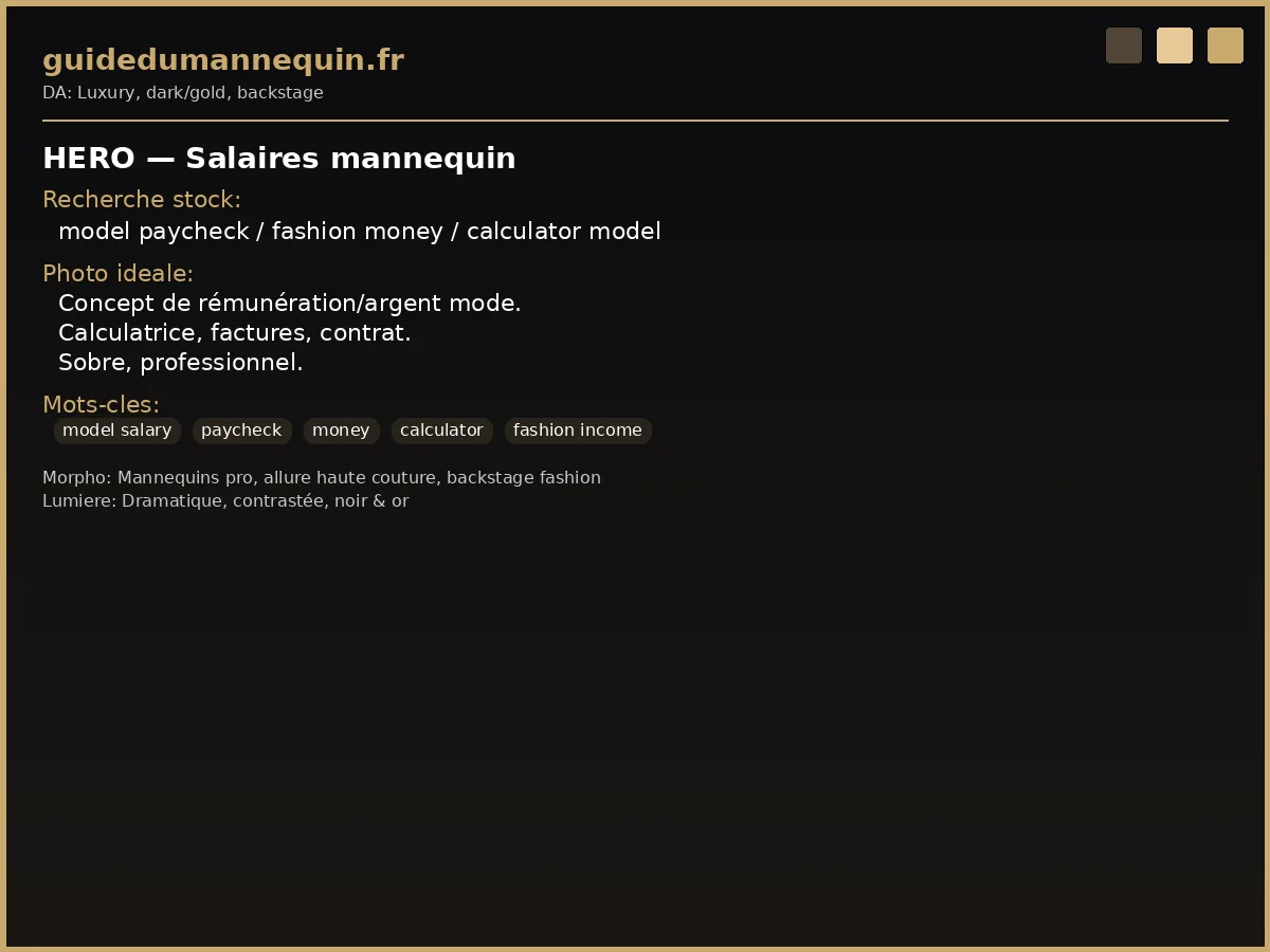 Salaires mannequin — rémunération dans le mannequinat